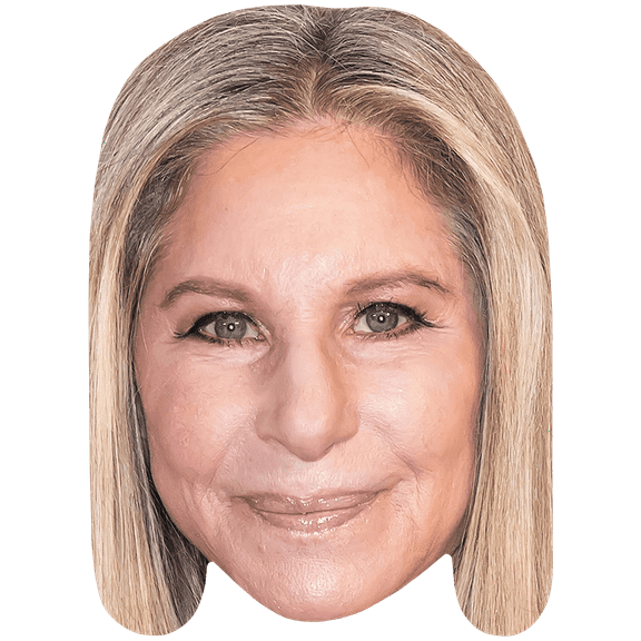 Barbara Streisand (Smile) Celebrity Mask, Flat Card Face, Fancy Dress Mask