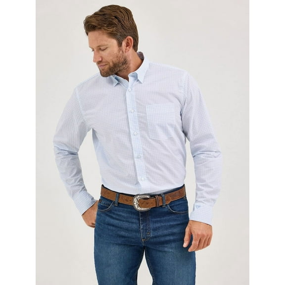 Wrangler Mens Cody Johnson White Print Shirt