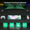 thumbnail image 3 of RK ROYAL KLUDGE RK71 Mechanical Gaming Keyboard - 70% Layout Compact Small Keyboard, Hot-Swappable Custom Keyboard,2.4G/Bluetooth5.0/USB-C Wired Keyboard, Programmable Macro, RGB Backlit TKL Keyboard, 3 of 6