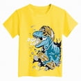 thumbnail image 4 of TOWED22 Big Boys T-Shirts 2T-8 Year Short Sleeve Crew Neck Tees Graphic Print Casual Tops(Yellow,2-3 Y), 4 of 4
