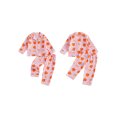 thumbnail image 2 of Cjfdfy Toddler Baby Girls Halloween Pajama Set Pumpkin Bow Print Button Down Long Sleeve Tops And Pants Infant Cute My First Halloween Holiday Sleepwear 1-6Y, 2 of 9