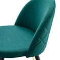 thumbnail image 6 of Side Dining Chair, Set of 2, Fabric, Teal Blue, Modern Contemporary Urban Design, Kitchen Room Cafe Bistro Restaurant Hospitality, 6 of 9