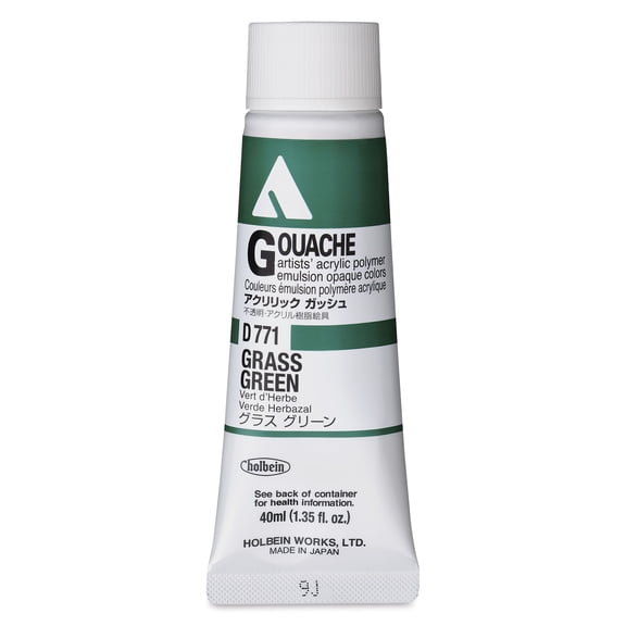 Holbein Acrylic Gouache - Grass Green, 40 ml tube