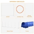 thumbnail image 3 of Blue Dog Agility Training Set - 5 Piece Kit with Tunnel, Jump Ring, Poles & Pause Box - Outdoor Pet Exercise & Training Equipment - Adjustable Height & Portable Design, 3 of 7