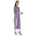 thumbnail image 2 of Phagun Indo WesternSolid Kurti For Women's V-Neck W/ Side Slit Indian Traditional Wear, 2 of 7