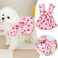 thumbnail image 2 of Puppy Clothing - Female Dog Clothing with Band Rings and Bow Decorations, Cute Printed Design, Suitable for Small Dogs, 2 of 4