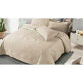 thumbnail image 1 of PureCotton Solid Reversible Bedcover Set - Cream, 1 of 1