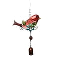 thumbnail image 2 of Campanas de viento con diseño de pájaro, campanas para colgar en la pared, jardín, patio, ventana, balcón, decoración del hogar rojo kusrkot carillón de viento, 2 of 8