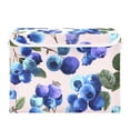 thumbnail image 2 of Foldable Fabric Storage Bin With Handle Collapsible Basket Box Storage With Lid Organizer Blue Berry Painting, 2 of 7