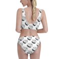 thumbnail image 3 of Picia Cool Dog Women's High Waisted Bikini Scoop Neck Swimsuit Two Pieces Bathing Suit-, 3 of 8
