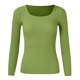 thumbnail image 2 of Suéter Divertido de Manga Larga de punto con cuello en U color sólido para mujer Verde XL Gibobby, 2 of 5