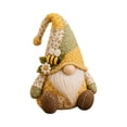 thumbnail image 2 of oTemrcloc Gnome Plush Decor Spring Bee Floral Yellow Patchwork Tomte Figurine for Garden Theme Tabletop Shelf Display Home Accent, 10 in, 2 of 6