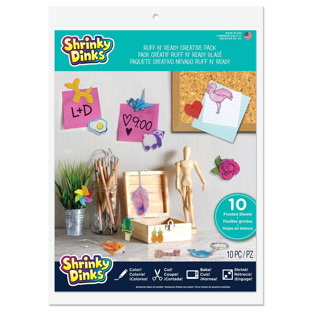 Shrinky Dinks Creative Pack 10 Sheets Frosted Ruff n' Ready