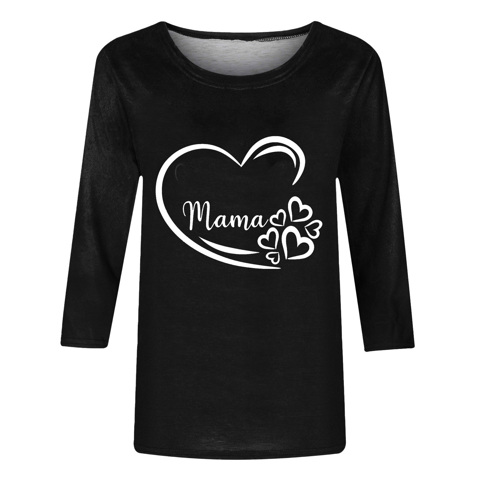 Meichang Women's Mama T Shirts Cute Heart Graphic Tees