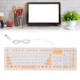 thumbnail image 1 of Foldable Silicone Keyboard, Waterproof Dustproof Waterproof Keyboard  for PC Orange,Blue,Pink, 1 of 7