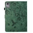 thumbnail image 4 of ELEHOLD Case For Lenovo Tab M10 Gen 3 Embossed Flowers and Birds Leather Tablet Case, Slim Back Smart Cover, Full Body Protection, Kickstand,with Card Pocket, Green, 4 of 10