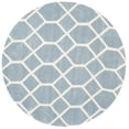 thumbnail image 2 of SAFAVIEH Chatham Elwin Geometric Wool Area Rug, Blue/Ivory, 5' x 5' Round, 2 of 10