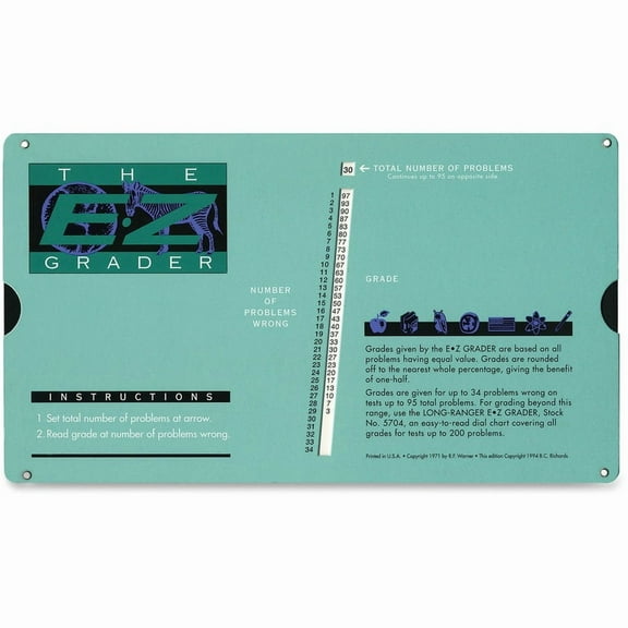 Advantus E-Z Grader Chart - Skill Learning: Chart - 1 Each | Bundle of 5 Each