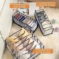 thumbnail image 3 of Underwear Organizer Set -Foldable Underwear Drawer Organizer Women Boxes for Clothes, Socks, Underwear and Bras, for Underwear Socks Neckties, Scarves and Handkerchiefs-6 /7/11 Compartments, 3 of 9