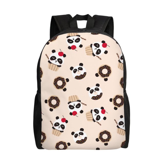 Easygdp Panda Ice Creams Donuts Mochila Versátil y Elegante: Comodidad, Almacenaje y Durabilidad para la Universidad, Trabajo, Viajes y Uso Diario