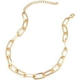 thumbnail image 1 of Dainty and Chunky Gold Chain Necklace Ladies Jewelry, 1 of 8