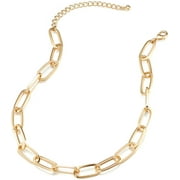 MIRUKU Gold Chain Necklace for Women Ladies Dainty and Chunky Chain Link Jewelry