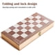 thumbnail image 3 of 3-in-1 Multifunctional Wooden Chess Set Folding Chessboard Game Travel Games Chess Checkers Draughts and Backgammon Set Entertainment Educational Toys, 3 of 5