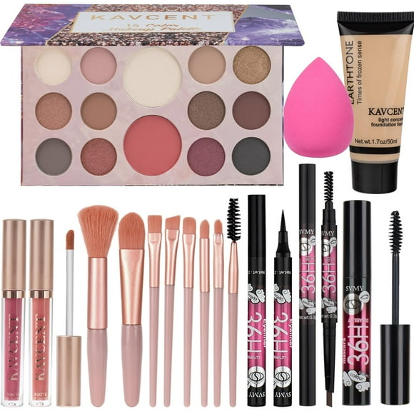 Kit de maquillaje KAVCENT, set completo de base de sombras de ojos, regalo
