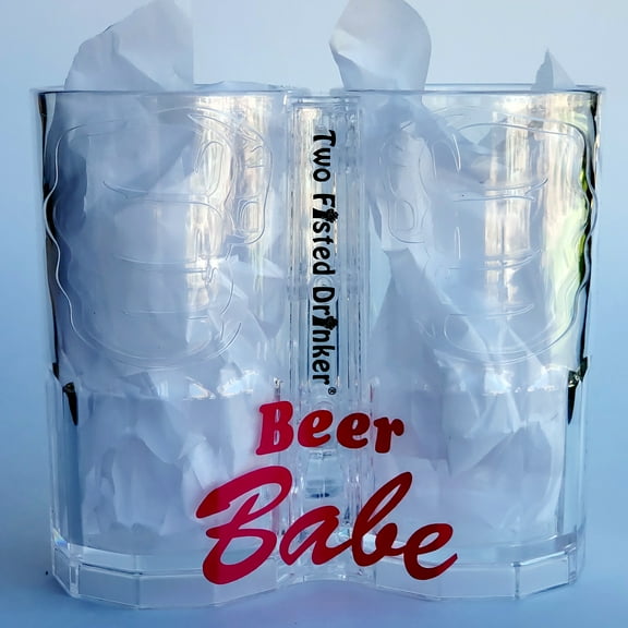 Two Fisted Drinker Beer Babe Beer Mug | Gift for Her