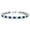 Blue and White, variant on Sparkling 7 inch Multi-Color Round Cubic Zirconia CZ Women's Tennis Bracelet