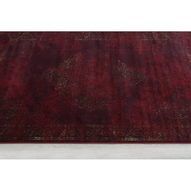 2x3 Persian Rug, Claret Red Burgundy Vintage Entryway Bedside Door Flo –  Fame