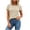 *Beige, variant on VBVC Women's Crew Neck Striped Short Sleeve T-Shirt , Ladies' Casual Basic Summer Tee , Soft Daily Layering Tops For Women,Beige,S-2XL