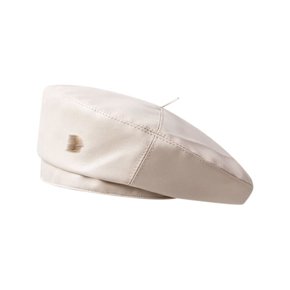 Gorro tipo boina MOSSTYUS Classic de piel sintética francesa para mujer