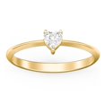 thumbnail image 2 of Heart Birthstone Ring - Cubic Zirconia / White Topaz (April), 2 of 6