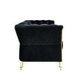 thumbnail image 4 of Black Velvet Chatting , 87.4 Inch, Back, Flared Arms, Solid Wood, High Foam Living Room Furniture, Inch ,, 4 of 6