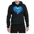 thumbnail image 2 of Wild Bobby, Cute Heart Shaped Couple Dolphins, Animal Lover, Unisex Graphic Hoodie Sweatshirt, Black, Small, 2 of 3