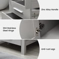 thumbnail image 2 of Fullwatt Easy to Assemble Bathroom Vanity, ABS Gray, 24" W, 2 of 7