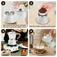 thumbnail image 5 of Eurhowing Stovetop Espresso Maker 7Pcs, 3-Cup Moka Pot with Electric Stove&Manual Grinder, Authentic Italian Coffee Pot, White, 5 of 8