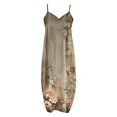 thumbnail image 5 of Maxi Robes d'Été Bretelles Spaghetti Robe Grande Taille Décontractée Plage Boho Robe de Soleil avec Poches, 5 of 5