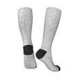 thumbnail image 4 of Easygdp Silver Glitter Soccer Socks Sport Knee High Socks Calf Compression Athletic Socks for Men and Women, 4 of 9