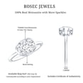 thumbnail image 6 of Rosec Jewels Oval Moissanite East West Engagement Ring 2 Carat - 7X9 mm Moissanite Bezel Set Ring - D-VS1 Quality, 18K White Gold, US 11.00, 6 of 7
