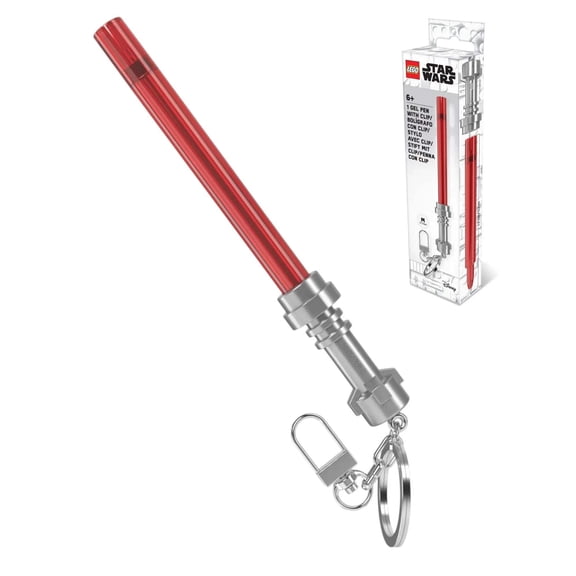 LEGO Star Wars Lightsaber Gel Pen with Clip - Red (53509)