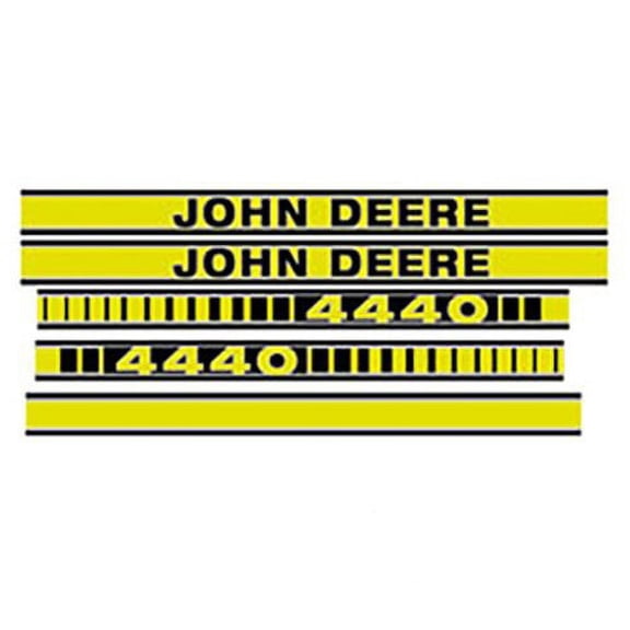 Tractor Decal Set Hood 4440 Yellow fits John Deere 4440 R65855
