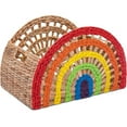 thumbnail image 2 of Pemberly Row Rainbow Wicker Basket Storage Natural & Woven Water Hyacinth, 2 of 6