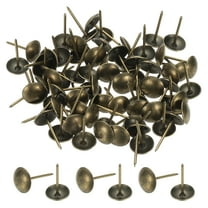 Uxcell 200 Pcs Upholstery Tacks 0.75" x 7/16" Head Dia Vintage Thumb Nails Pins for DIY Decor