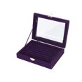 thumbnail image 2 of Minnieouse Caja de presentación de joyas portátil, organizador de terciopelo, anillo de rejillas múltiples, pendientes, estuche de viaje para joyas, Ropa, zapatos y accesorios Miscelánea Púrpura Minnieouse AP016013-02, 2 of 6