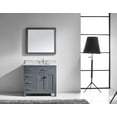 thumbnail image 2 of Caroline Parkway 36" Single Bath Vanity in Gray with White Marble Top and Round Sink with Matching Mirror, 2 of 3