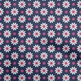 thumbnail image 1 of oneOone Georgette Viscose Navy Blue Fabric Floral Retro Dress Material Fabric Print Fabric By The Yard 42 Inch Wide, 1 of 4