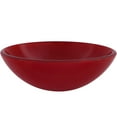 thumbnail image 2 of Novatto TIG-8305ORB ROSSO Double Layer Solid Red Glass Vessel Bathroom Sink Set, Oil Rubbed Bronze, 2 of 4