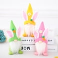 thumbnail image 2 of TETOU 2pcs Easter Gnomes Plush,7 Inch Handmade Easter Bunny Gnomes Spring Decorations for Easter Party Home Kids Gift Centerpiece Ornament(Pink+Blue), 2 of 6